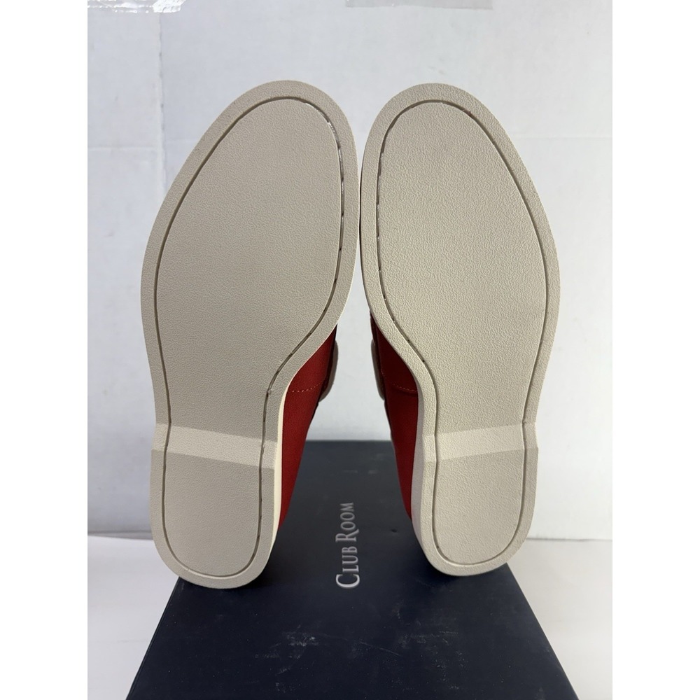 Club Room Men's Red Comfort Elliot Round Toe Lace-Up Boat Shoes Size 7M - Picture 6 of 6